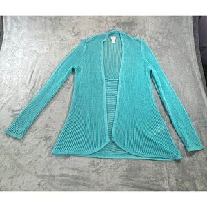 Chico’s womans 2 turquoise cardigan sweater